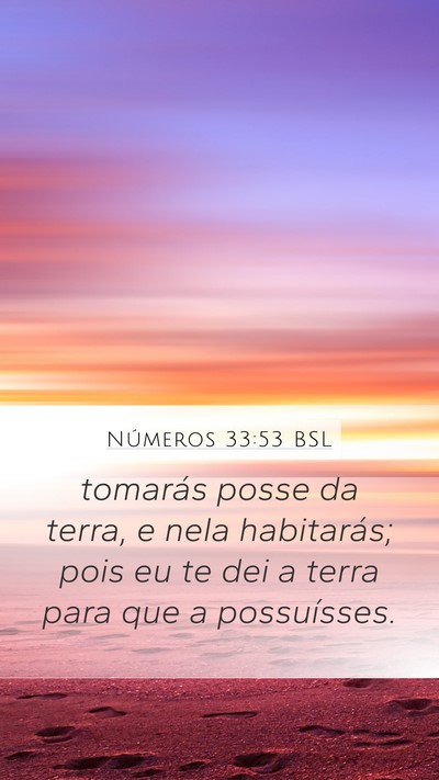 Números 33:53 BSL Bible Verse Image