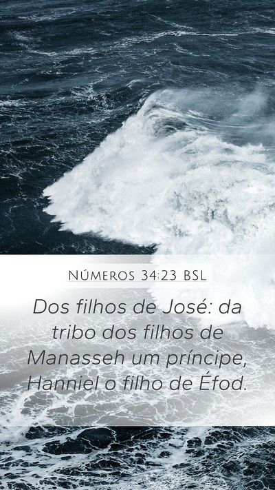 Números 34:23 BSL Mobile Phone Wallpaper - Dos filhos de José: da tribo dos filhos de - Mobile Bible Verse Wallpaper