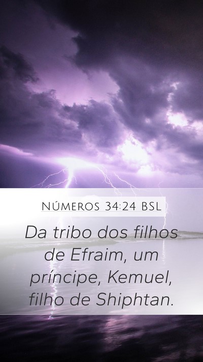 Números 34:24 BSL Mobile Phone Wallpaper - Da tribo dos filhos de Efraim, um príncipe, - Mobile Bible Verse Wallpaper