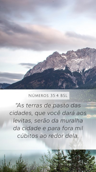 Números 35:4 BSL Mobile Phone Wallpaper - “As terras de pasto das cidades, que você - Mobile Bible Verse Wallpaper