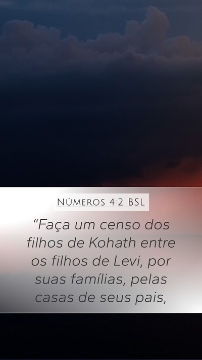 Números 4:2 BSL Bible Verse Image