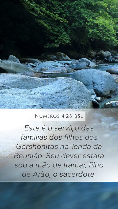 Números 4:28 BSL Bible Verse Image