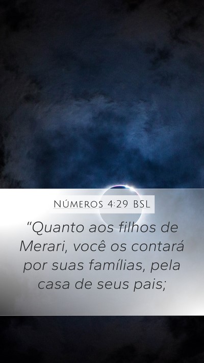 Números 4:29 BSL Bible Verse Image
