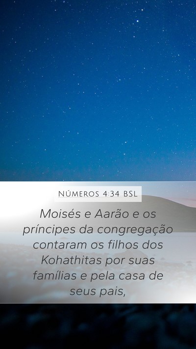 Números 4:34 BSL Bible Verse Image