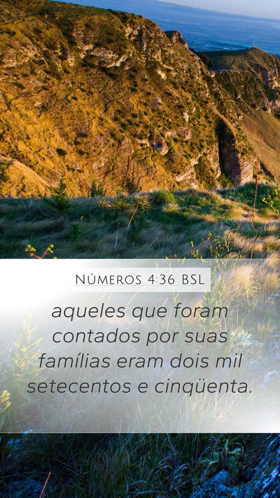 Números 4:36 BSL Mobile Phone Wallpaper - aqueles que foram contados por suas famílias - Mobile Bible Verse Wallpaper