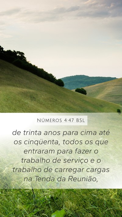 Números 4:47 BSL Bible Verse Image