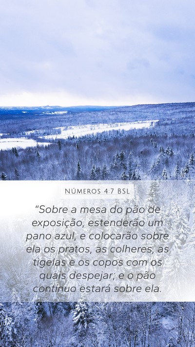 Números 4:7 BSL Bible Verse Image