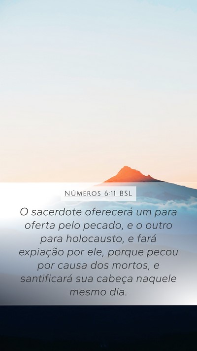 Números 6:11 BSL Mobile Phone Wallpaper - O sacerdote oferecerá um para oferta pelo - Mobile Bible Verse Wallpaper