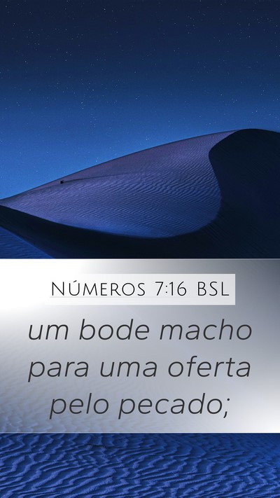Números 7:16 BSL Mobile Phone Wallpaper - um bode macho para uma oferta pelo - Mobile Bible Verse Wallpaper
