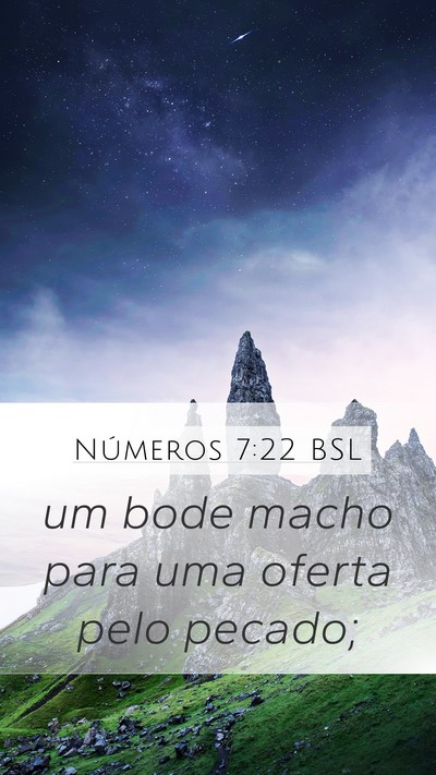 Números 7:22 BSL Mobile Phone Wallpaper - um bode macho para uma oferta pelo - Mobile Bible Verse Wallpaper