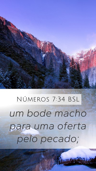 Números 7:34 BSL Mobile Phone Wallpaper - um bode macho para uma oferta pelo - Mobile Bible Verse Wallpaper