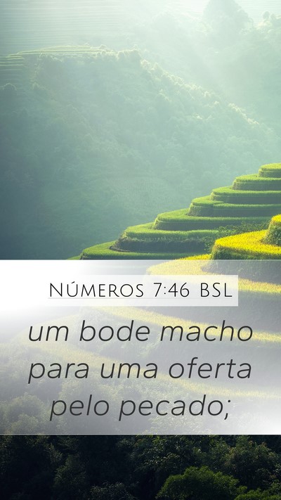 Números 7:46 BSL Mobile Phone Wallpaper - um bode macho para uma oferta pelo - Mobile Bible Verse Wallpaper