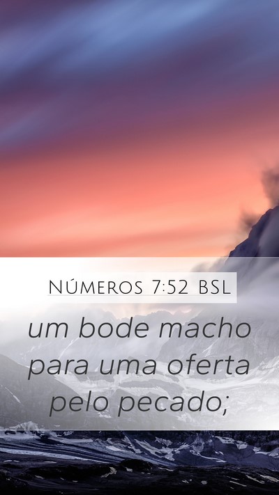 Números 7:52 BSL Mobile Phone Wallpaper - um bode macho para uma oferta pelo - Mobile Bible Verse Wallpaper