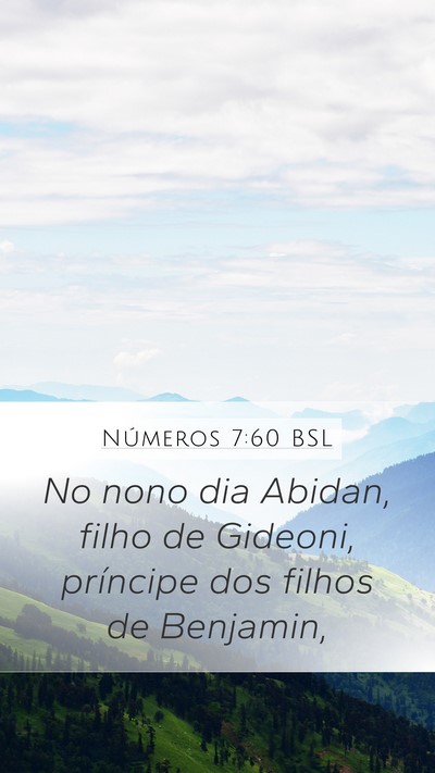 Números 7:60 BSL Bible Verse Image