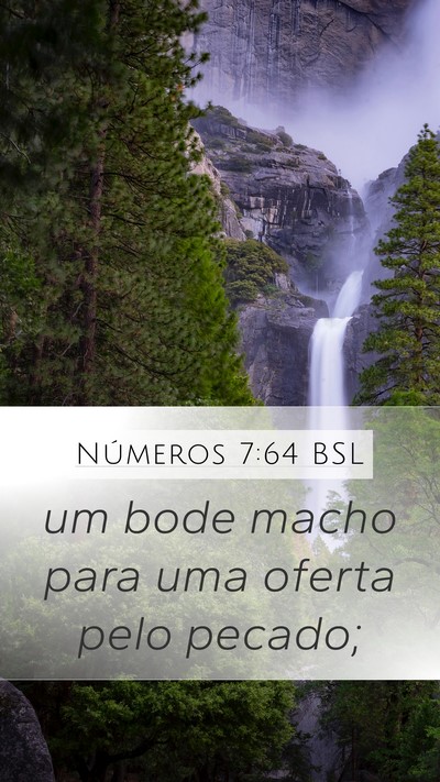 Números 7:64 BSL Mobile Phone Wallpaper - um bode macho para uma oferta pelo - Mobile Bible Verse Wallpaper