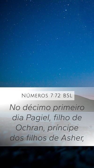 Números 7:72 BSL Bible Verse Image