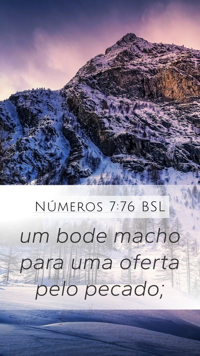 Números 7:76 BSL Mobile Phone Wallpaper - um bode macho para uma oferta pelo - Mobile Bible Verse Wallpaper