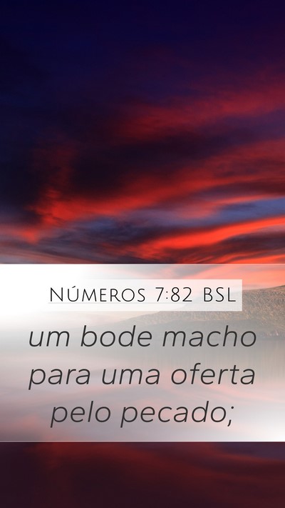 Números 7:82 BSL Mobile Phone Wallpaper - um bode macho para uma oferta pelo - Mobile Bible Verse Wallpaper