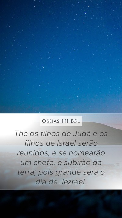 Oséias 1:11 BSL Bible Verse Image