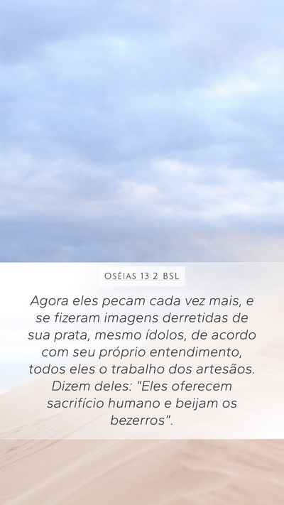 Oséias 13:2 BSL Bible Verse Image