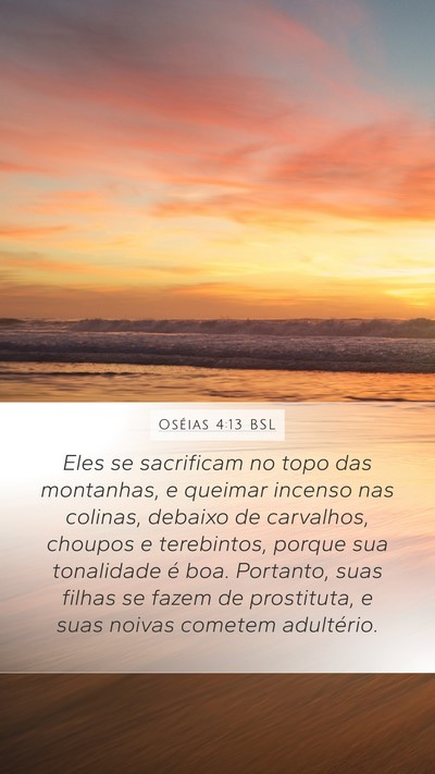 Oséias 4:13 BSL Bible Verse Image