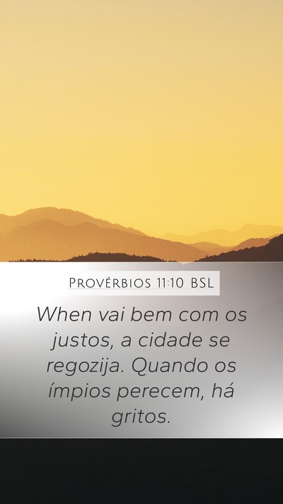 Provérbios 11:10 BSL Bible Verse Image