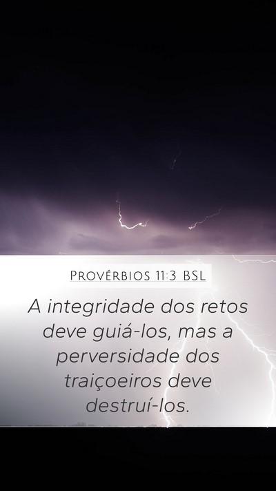 Provérbios 11:3 BSL Bible Verse Image