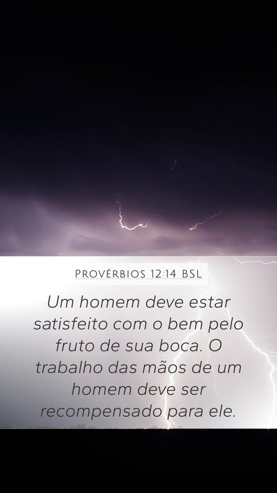 Provérbios 12:14 BSL Bible Verse Image