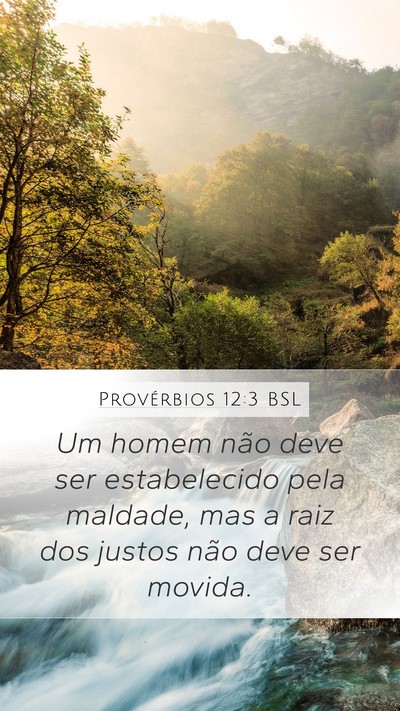Provérbios 12:3 BSL Bible Verse Image