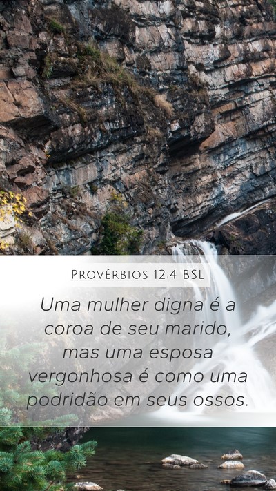 Provérbios 12:4 BSL Bible Verse Image