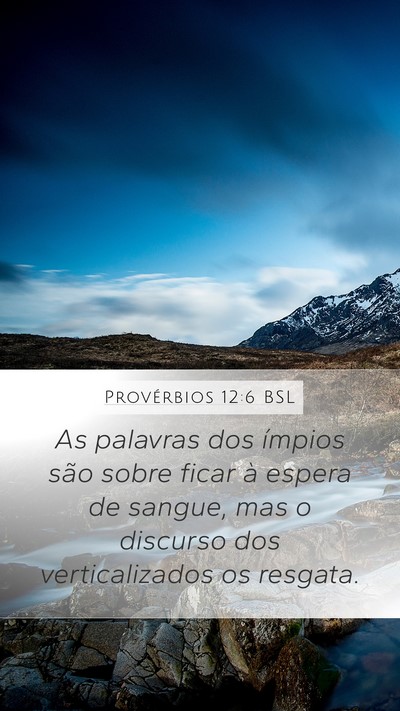 Provérbios 12:6 BSL Bible Verse Image