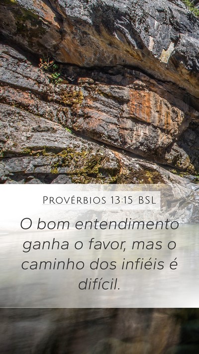 Provérbios 13:15 BSL Bible Verse Image