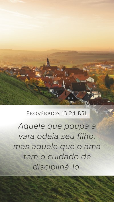Provérbios 13:24 BSL Bible Verse Image