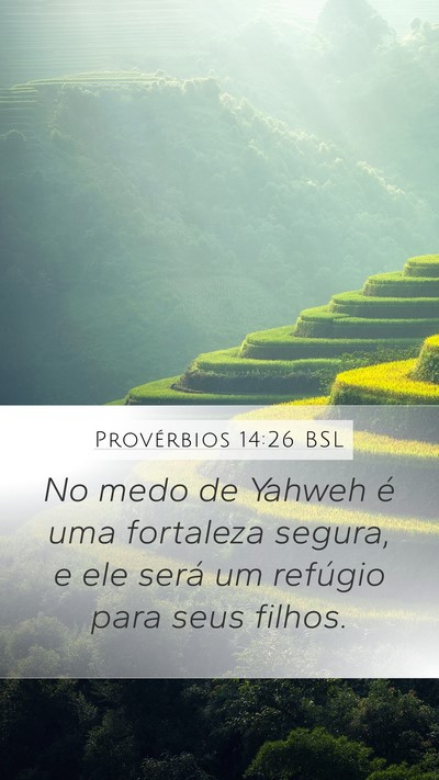 Provérbios 14:26 BSL Bible Verse Image