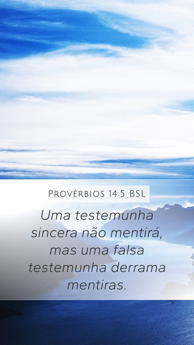 Provérbios 14:5 BSL Bible Verse Image