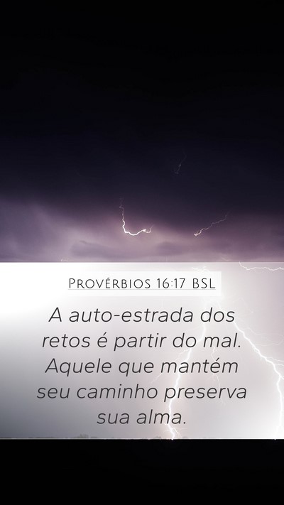 Provérbios 16:17 BSL Bible Verse Image