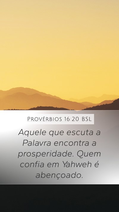 Provérbios 16:20 BSL Bible Verse Image