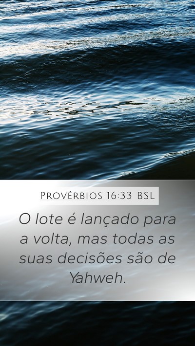 Provérbios 16:33 BSL Bible Verse Image