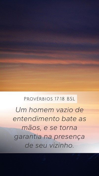 Provérbios 17:18 BSL Bible Verse Image