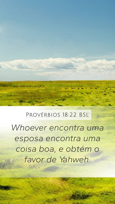 Provérbios 18:22 BSL Bible Verse Image