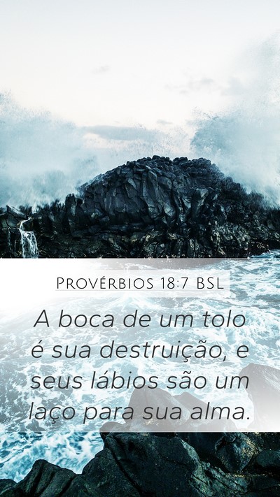 Provérbios 18:7 BSL Bible Verse Image