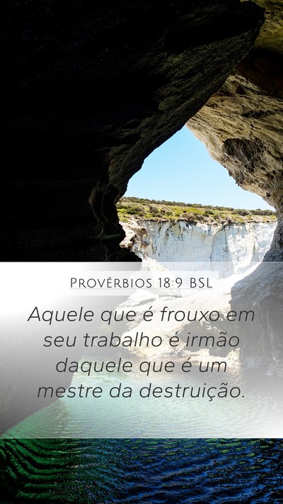 Provérbios 18:9 BSL Bible Verse Image
