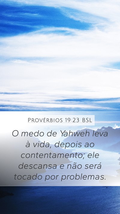 Provérbios 19:23 BSL Bible Verse Image