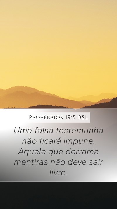 Provérbios 19:5 BSL Bible Verse Image