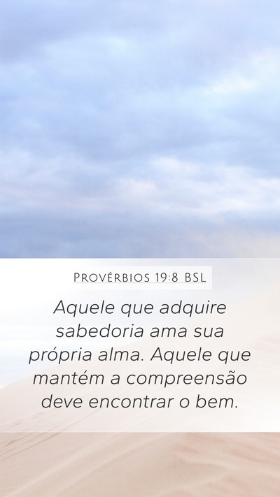 Provérbios 19:8 BSL Bible Verse Image