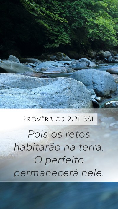 Provérbios 2:21 BSL Bible Verse Image