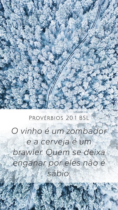 Provérbios 20:1 BSL Mobile Phone Wallpaper - O vinho é um zombador e a cerveja é um brawler. - Mobile Bible Verse Wallpaper