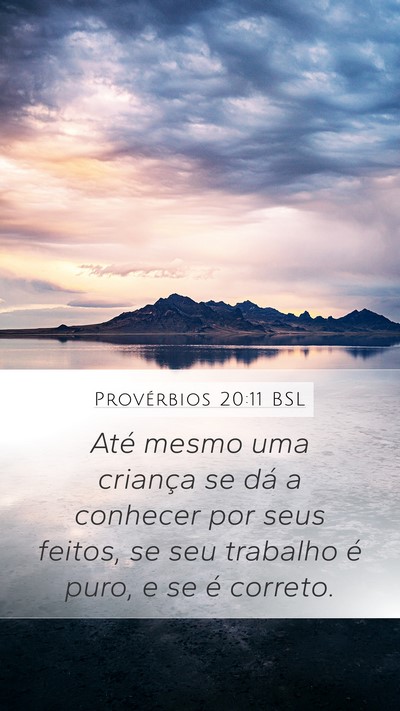 Provérbios 20:11 BSL Bible Verse Image