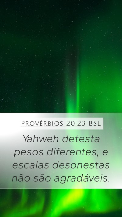 Provérbios 20:23 BSL Bible Verse Image
