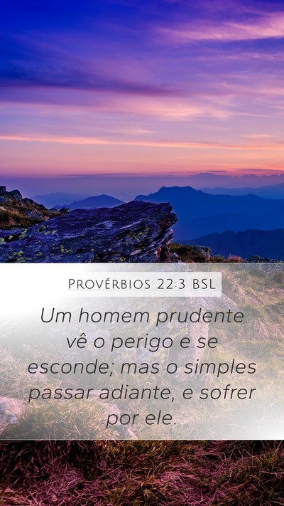 Provérbios 22:3 BSL Bible Verse Image